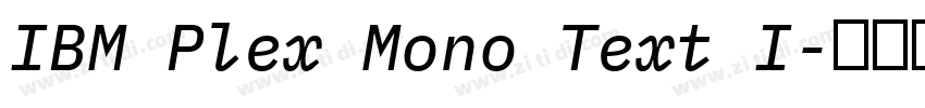 IBM Plex Mono Text I字体转换